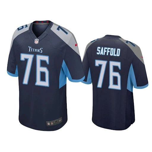 Men Tennessee Titans 76 Rodger Saffold Nike Navy Game NFL Jersey
